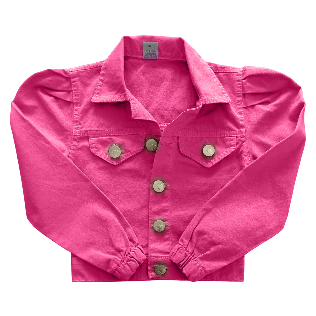 Jaqueta Infantil Sarja Rosa Preta Creme Menina Estilosa Meia Estação (Atacado)