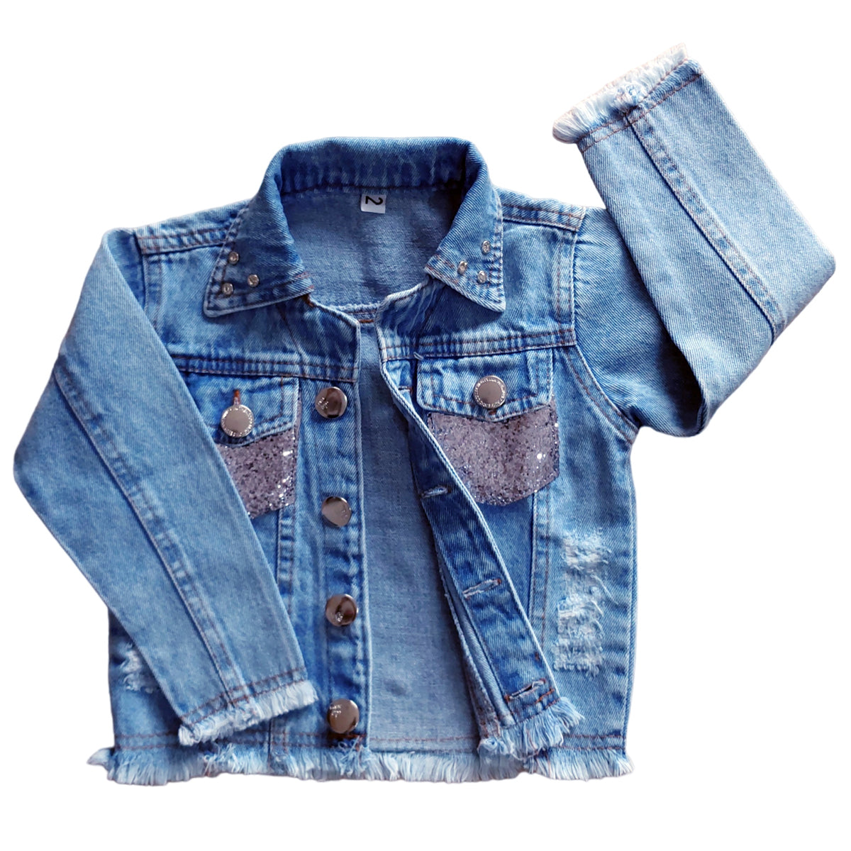 Jaqueta Boiadeira Jeans Feminina com Brilho