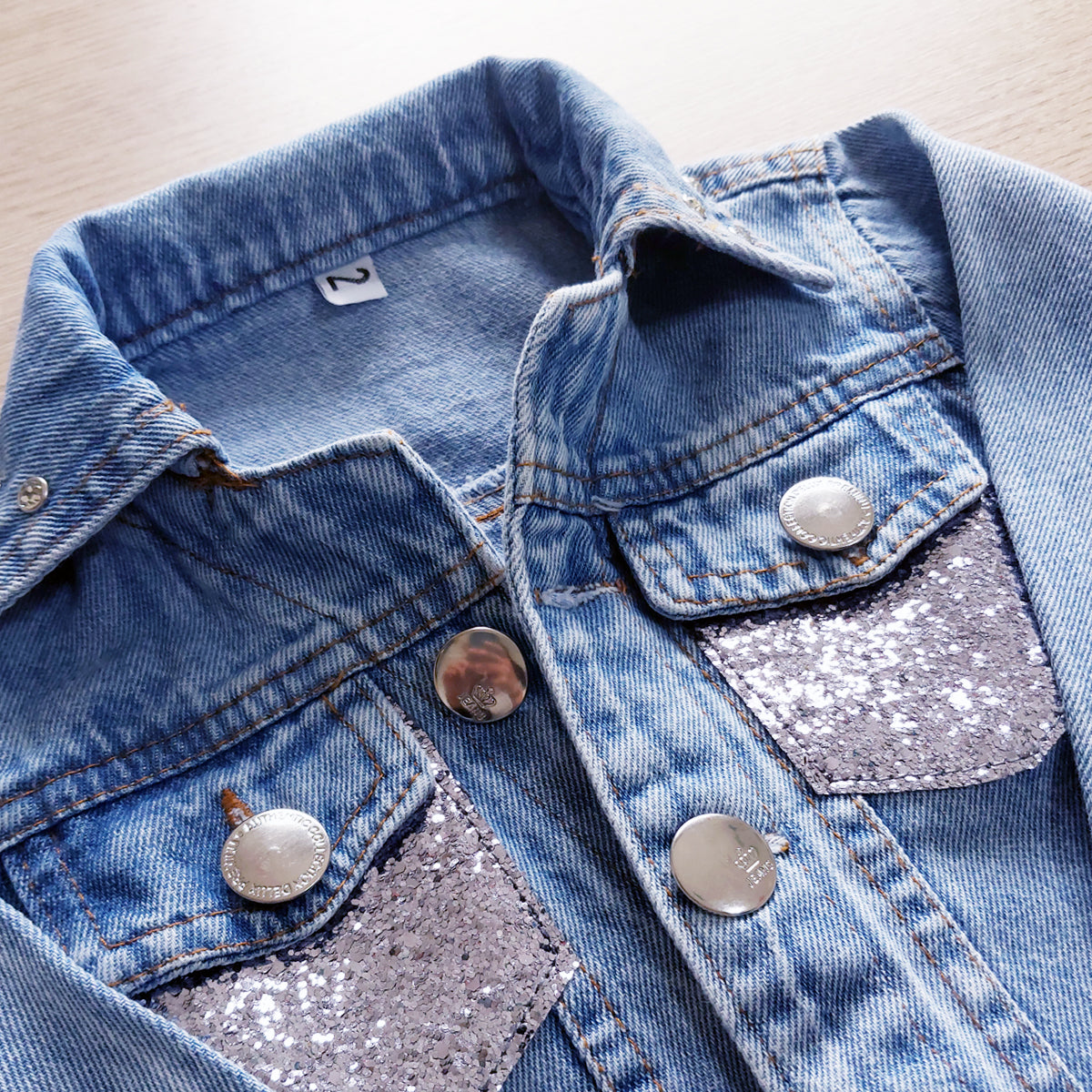 Jaqueta Boiadeira Jeans Feminina com Brilho