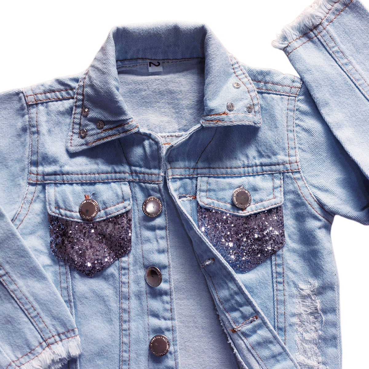 Jaqueta Boiadeira Jeans Feminina com Brilho