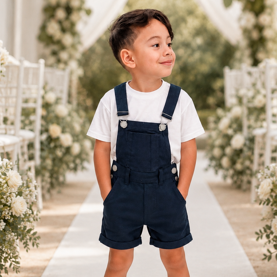 Jardineira Short Infantil Macacão Masculino Menino – foto 7