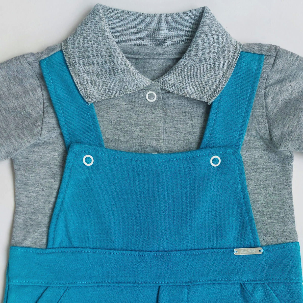 Roupa Bebê Jardineira Ensaio Fotográfico Mêsversário - Macacão Polo