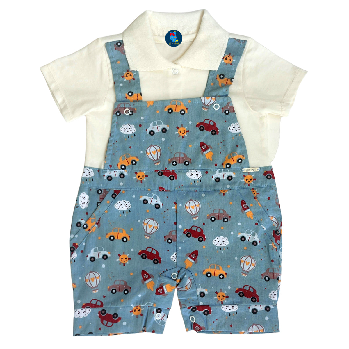 Roupa Bebê Jardineira Ensaio Fotográfico Mêsversário - Macacão Polo
