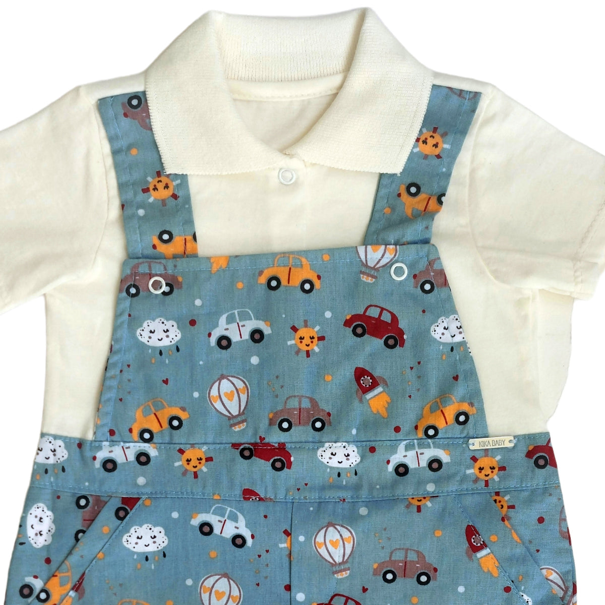 Roupa Bebê Jardineira Ensaio Fotográfico Mêsversário - Macacão Polo (Atacado)