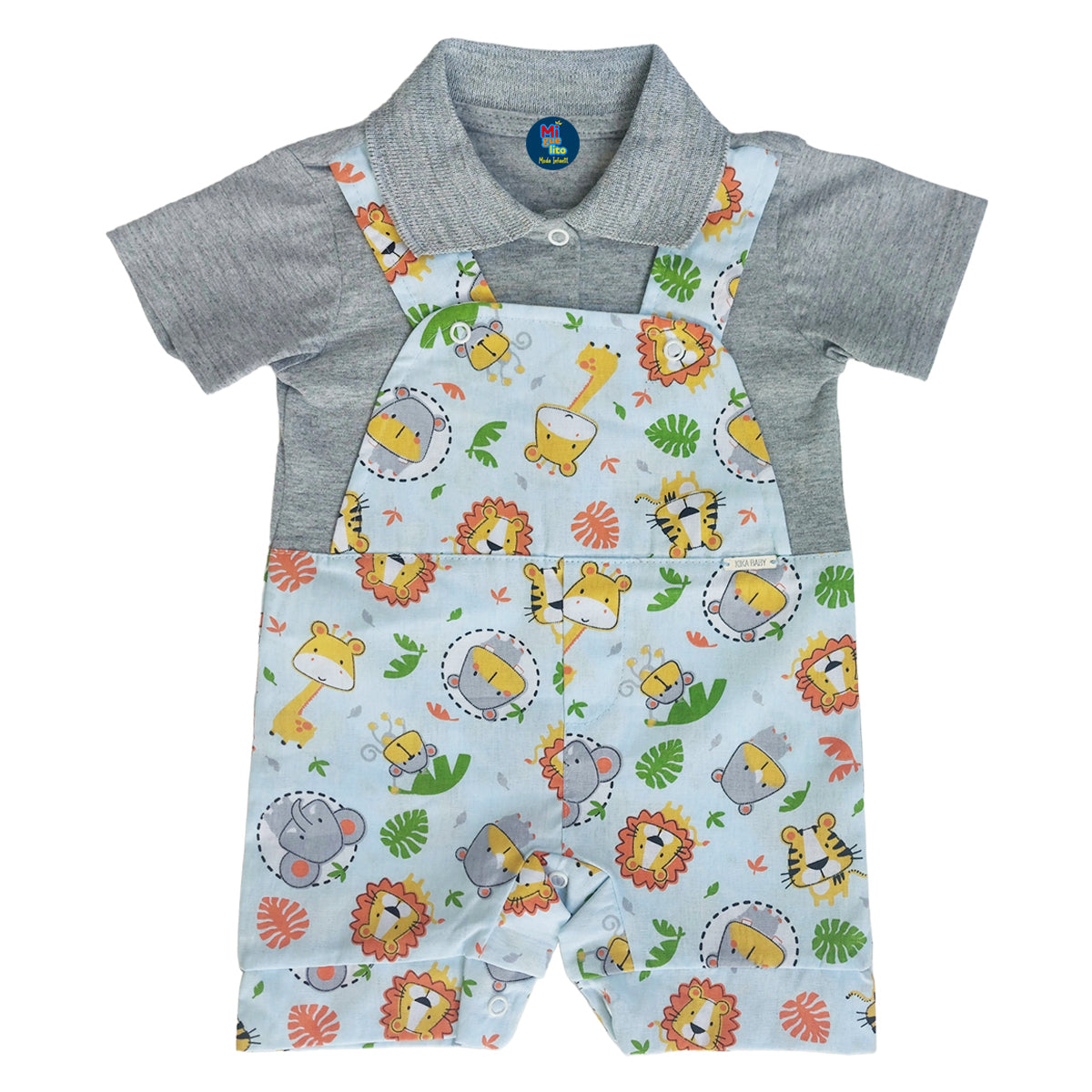 Roupa Bebê Jardineira Ensaio Fotográfico Mêsversário - Macacão Polo
