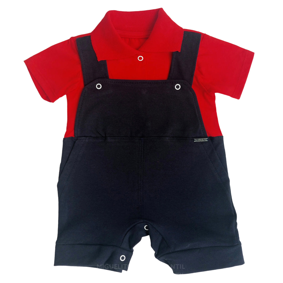 Roupa Bebê Jardineira Ensaio Fotográfico Mêsversário - Macacão Polo