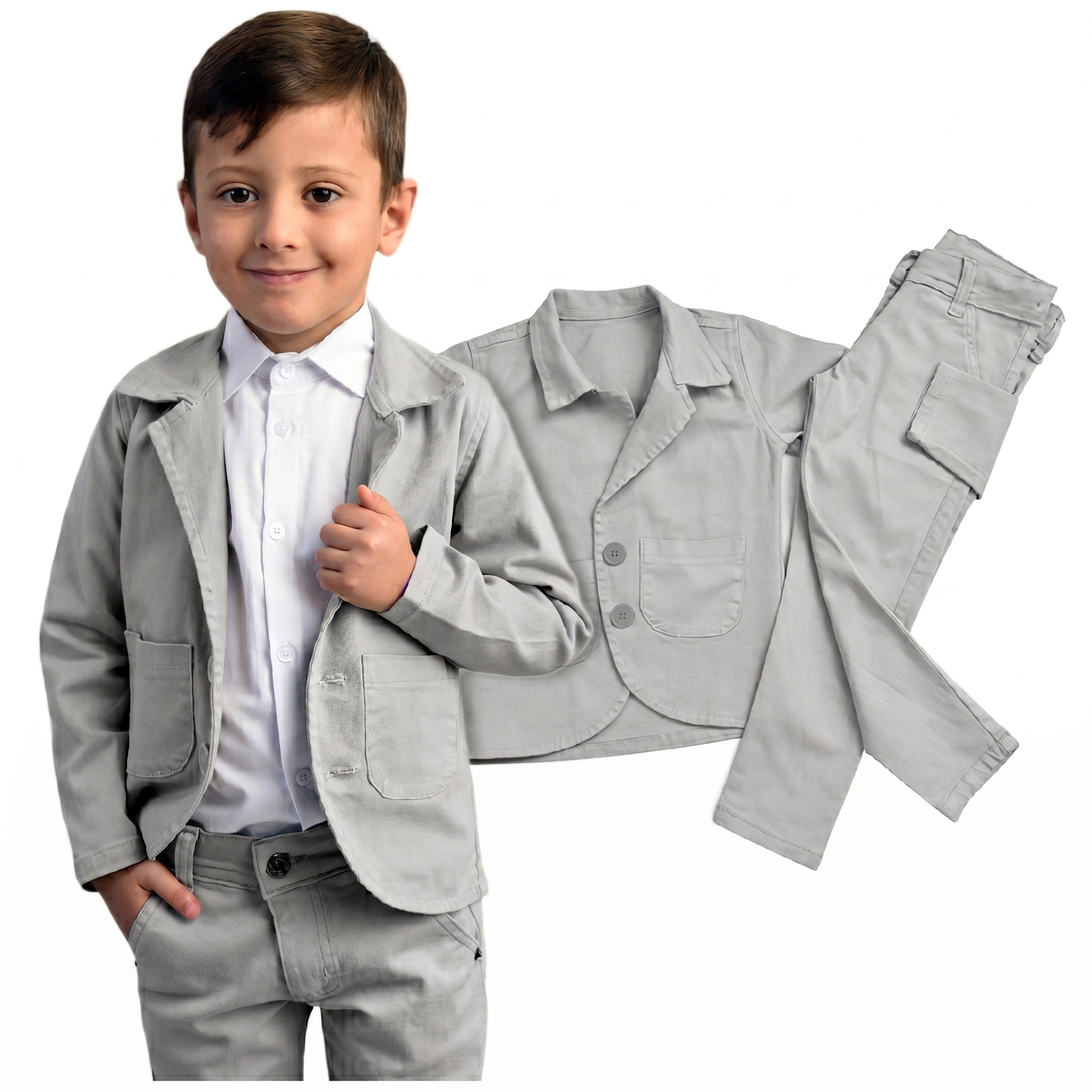 Kit formatura com 2 Peças  Blazer e Calça Sarja Infantil  Várias Cores do 1 ao 16 anos