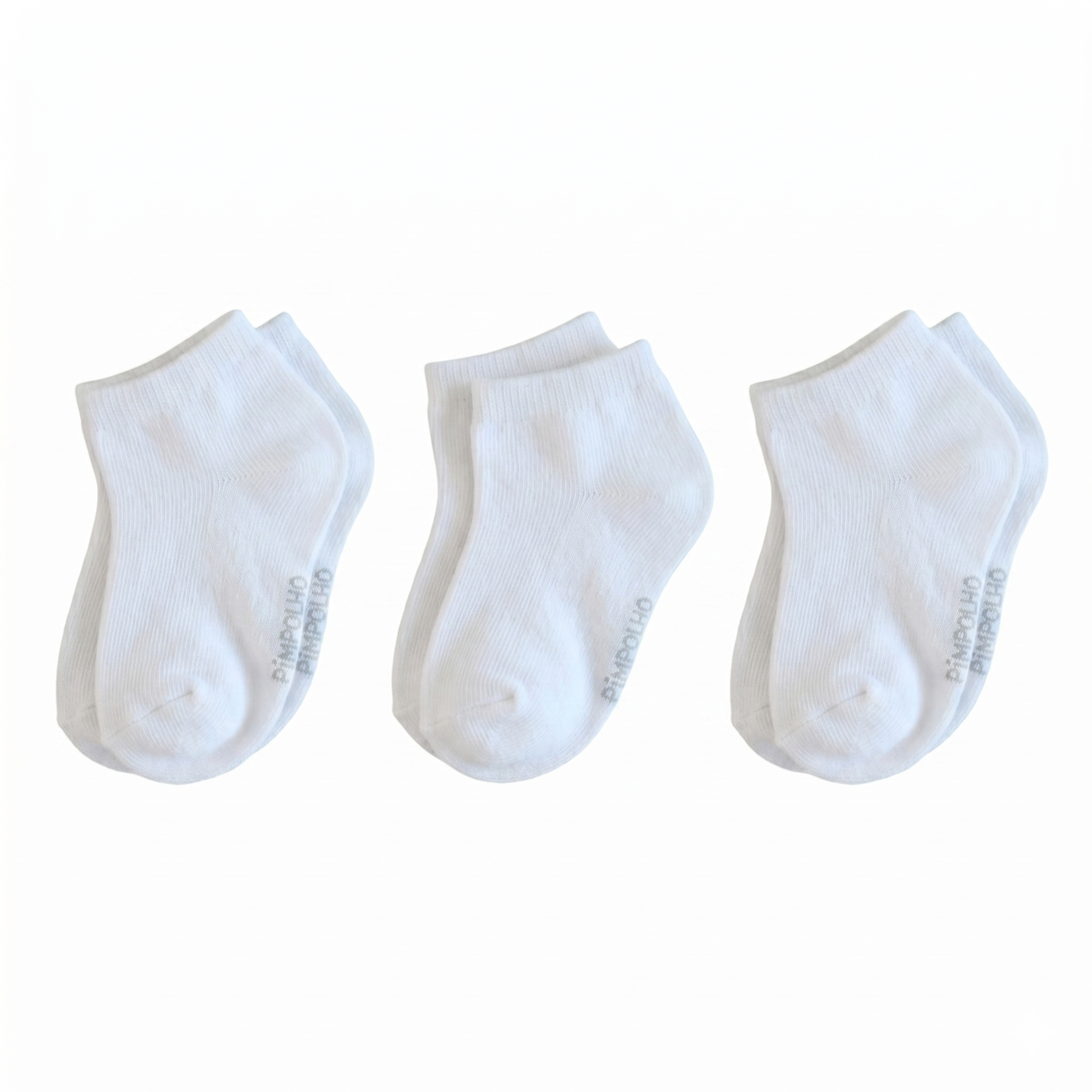 Kit 3 Meias Lisa Infantil Masculino Branco