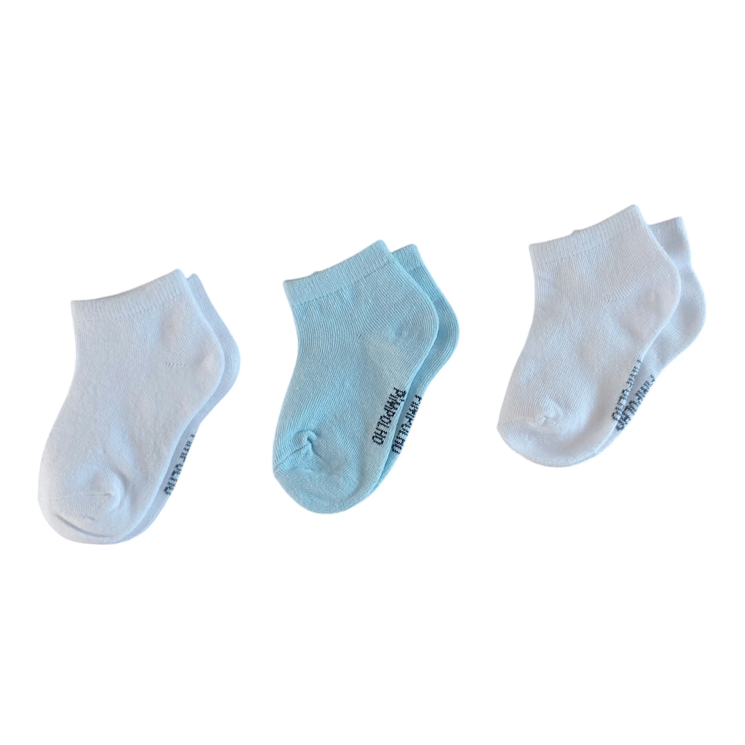 Kit 3 Meias Lisa Infantil Masculino Meninos Confortável (Atacado)