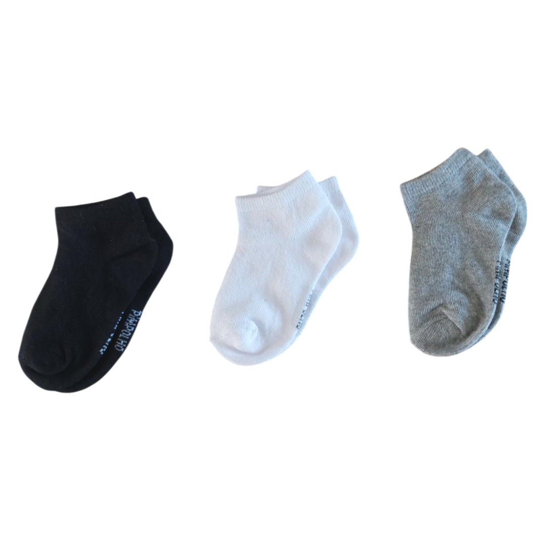Kit 3 Meias Lisa Infantil Masculino Meninos Confortável (Atacado)