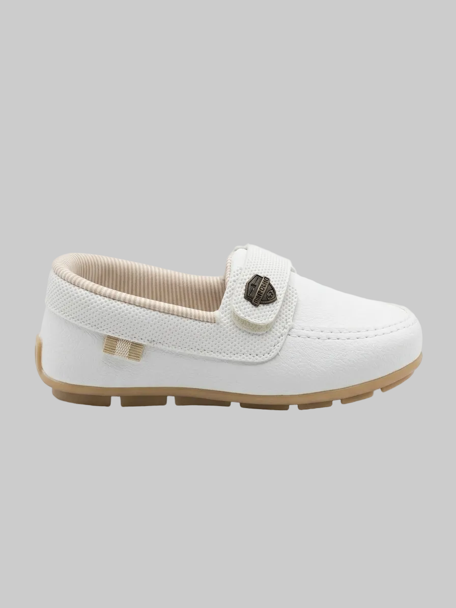 Sapato Pimpolho Branco com Velcro - Estilo e Conforto