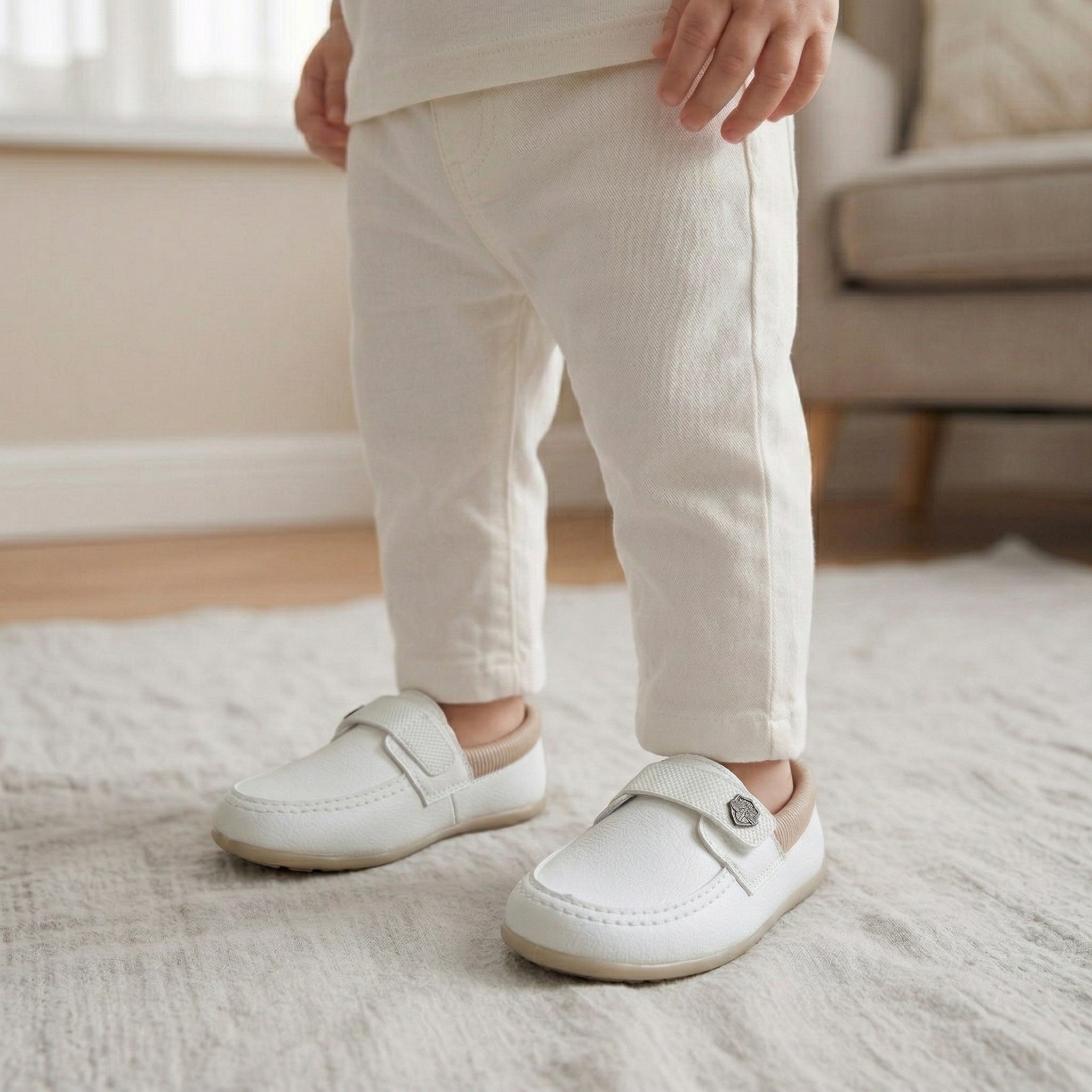 Sapato Pimpolho Branco com Velcro - Estilo e Conforto