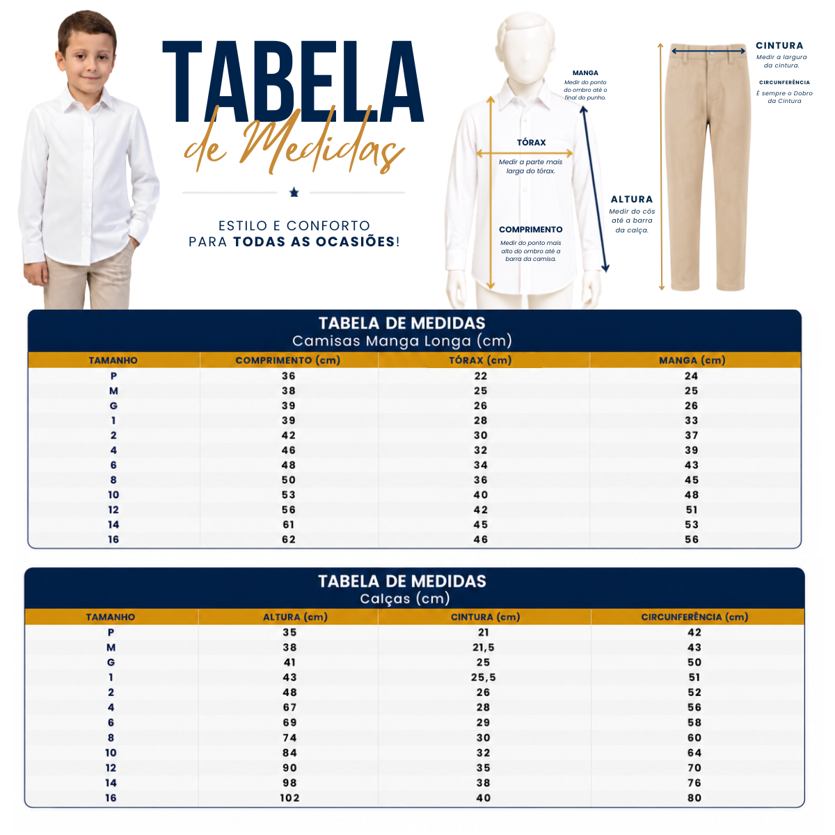 Conjunto Blazer Sarja 4 Peças Várias cores 1 ao 16 anos