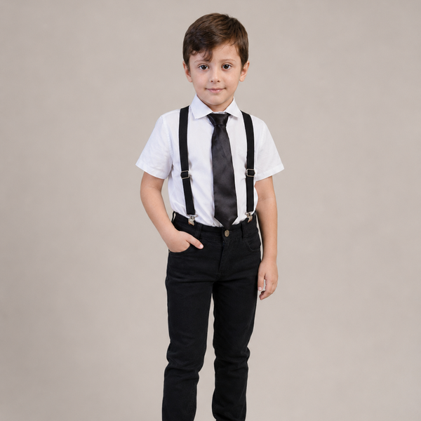 Conjunto Temático Poderoso Chefinho – Manga Curta + Calça Preta