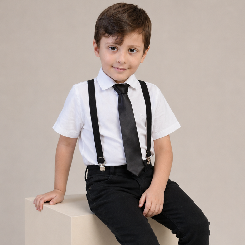 Conjunto Temático Poderoso Chefinho – Manga Curta + Calça Preta