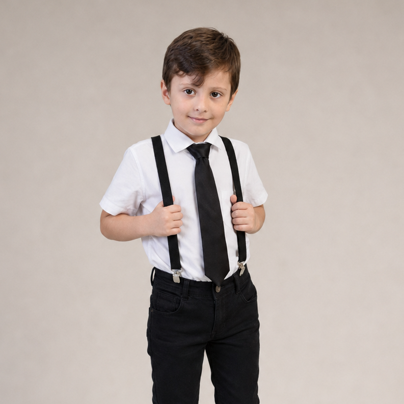 Conjunto Temático Poderoso Chefinho – Manga Curta + Calça Preta