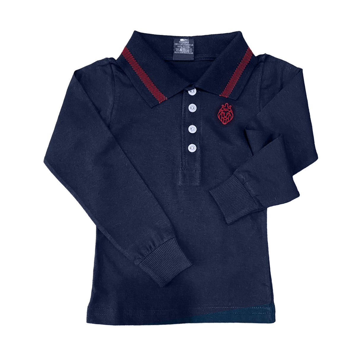 Camisa Polo De Manga Longa infantil Diversas cores Envio Imediato (Atacado)