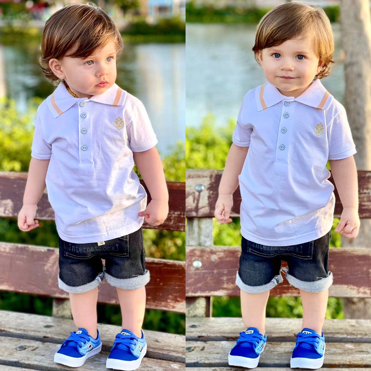 Camisa Polo infantil Diversas cores Envio Imediato (Atacado)