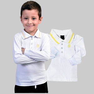 Camisa Polo De Manga Longa infantil Diversas cores Envio Imediato