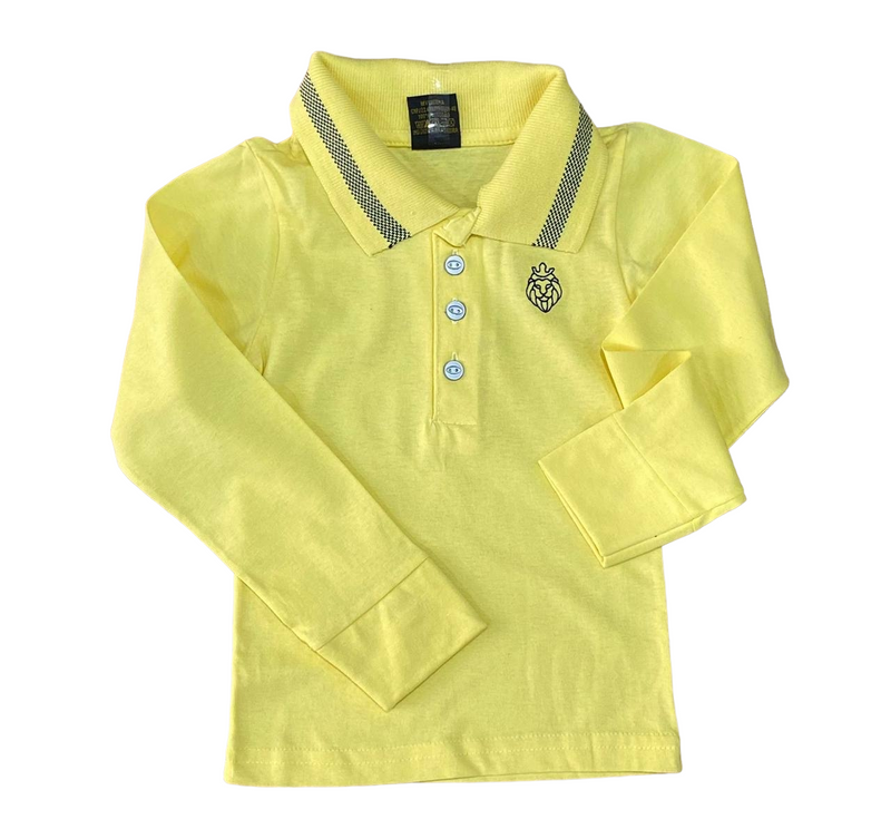 Camisa Polo De Manga Longa infantil Diversas cores Envio Imediato