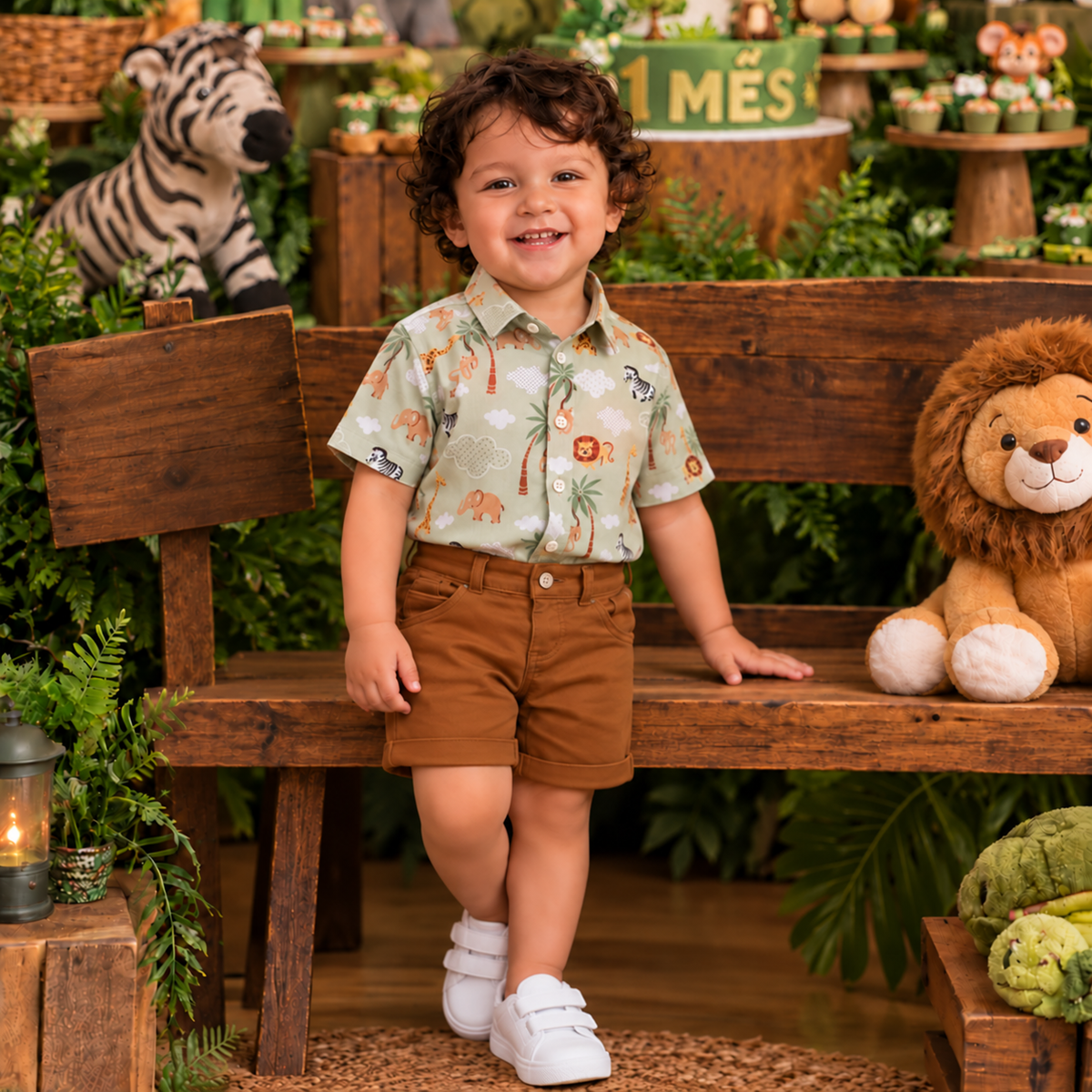 Roupa Temática Safari - Festa Aniversário Rei Leão Infantil