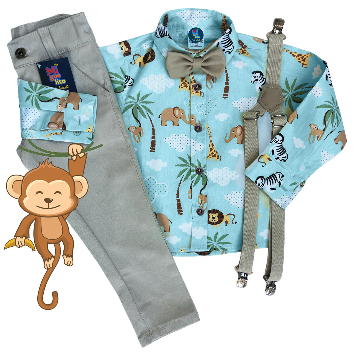 Conjunto Temático inverno Safari Promoção Linha Premium (Atacado)