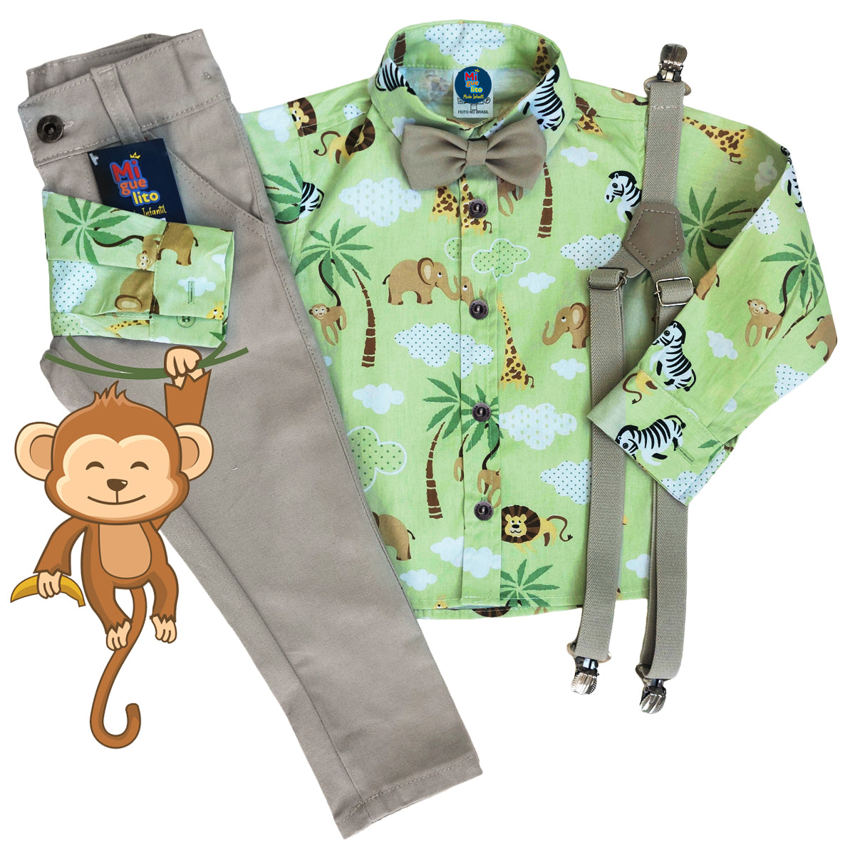 Conjunto Temático inverno Safari Promoção Linha Premium (Atacado)