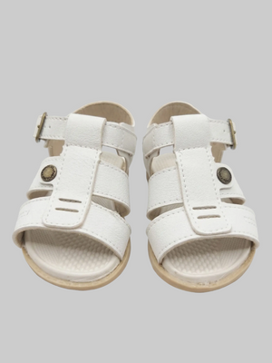 Sandália Infantil Pimpolho Branca com Detalhes Dourado 16 ao 27