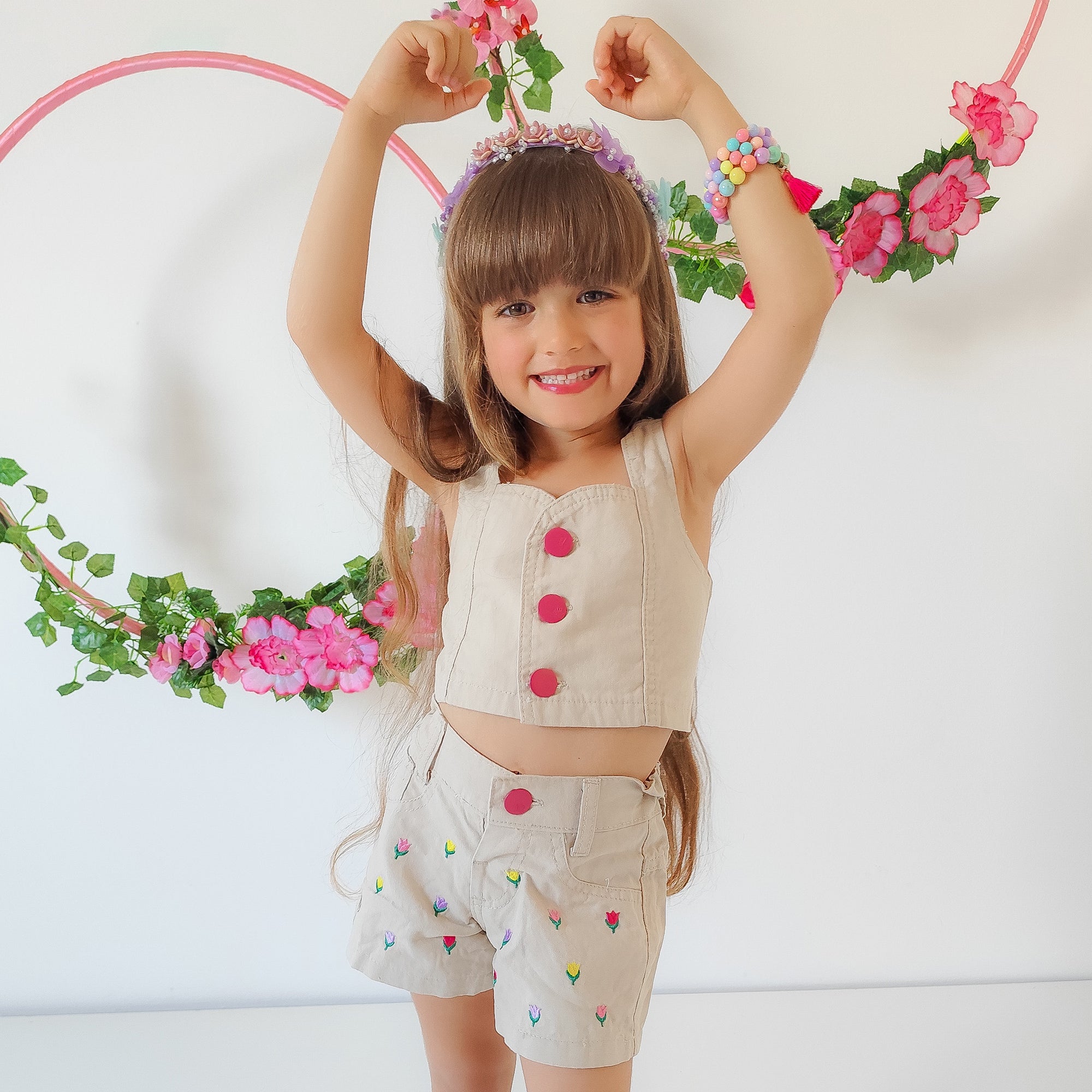 Conjunto Short & Cropped Sarja Garotas Menina Bloguerinhas (Atacado)