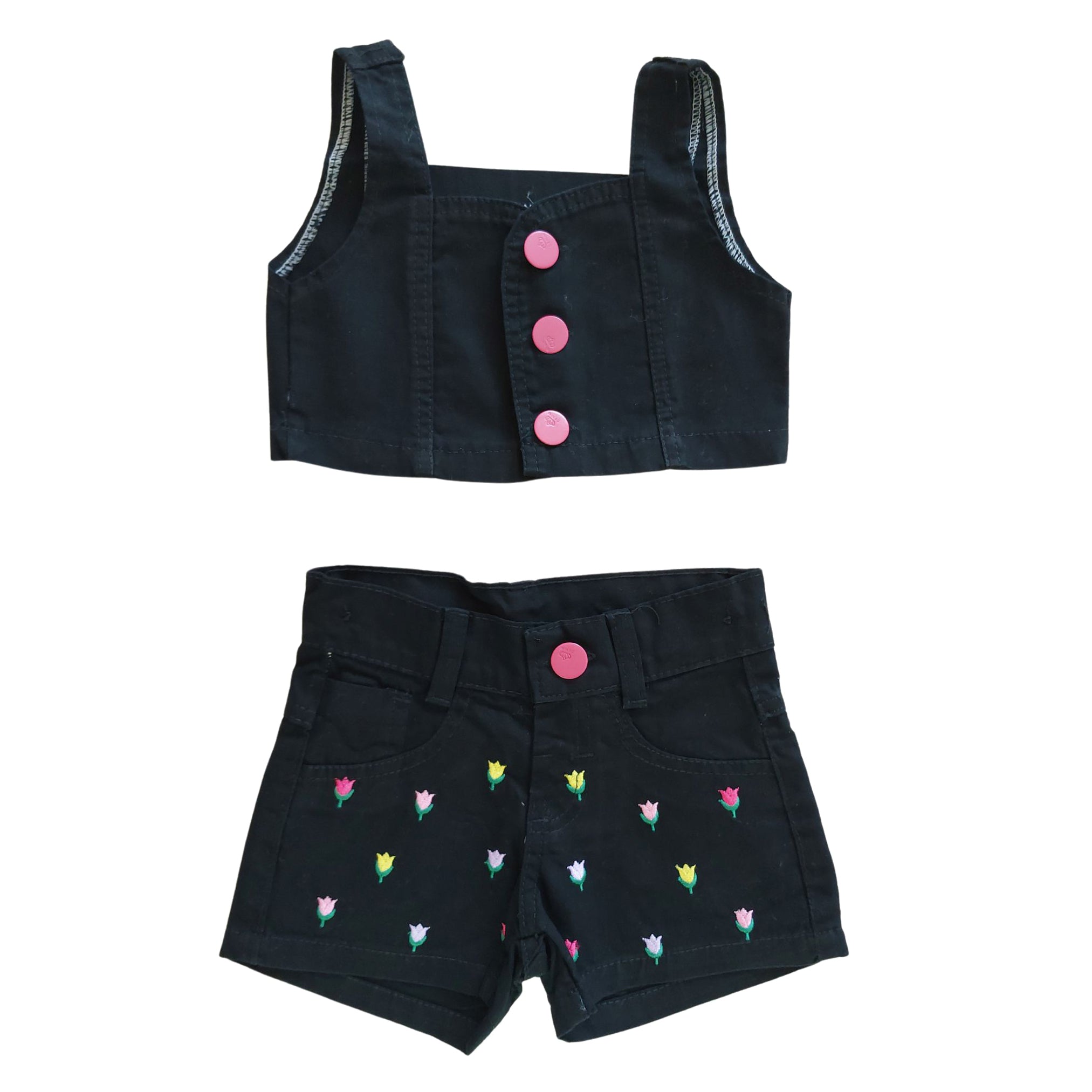 Conjunto Short & Cropped Sarja Garotas Menina Bloguerinhas (Atacado)