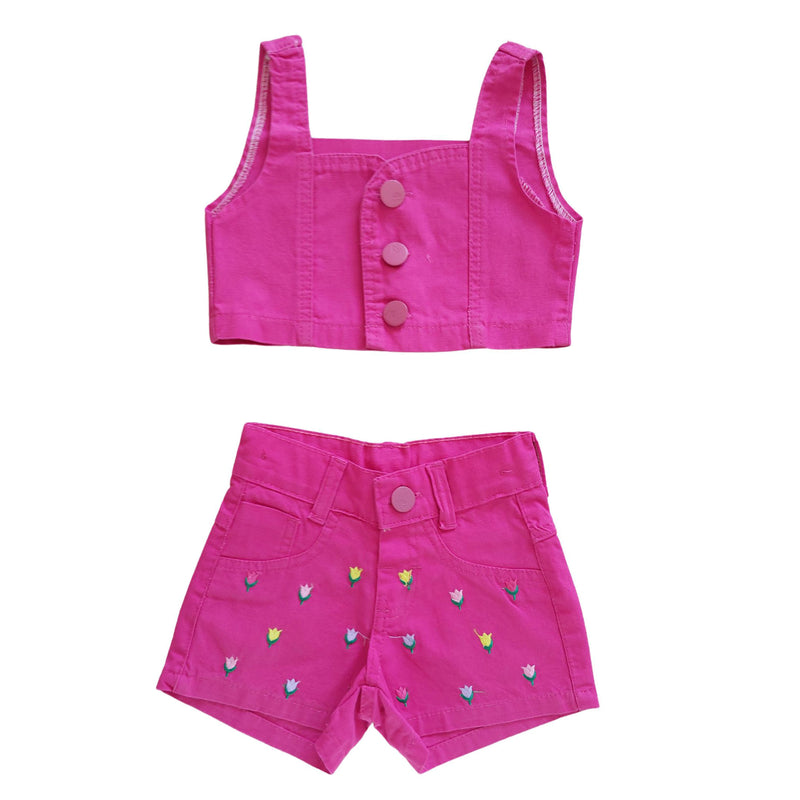 Conjunto Short & Cropped Sarja Garotas Menina Bloguerinhas