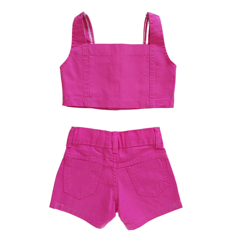 Conjunto Short & Cropped Sarja Garotas Menina Bloguerinhas