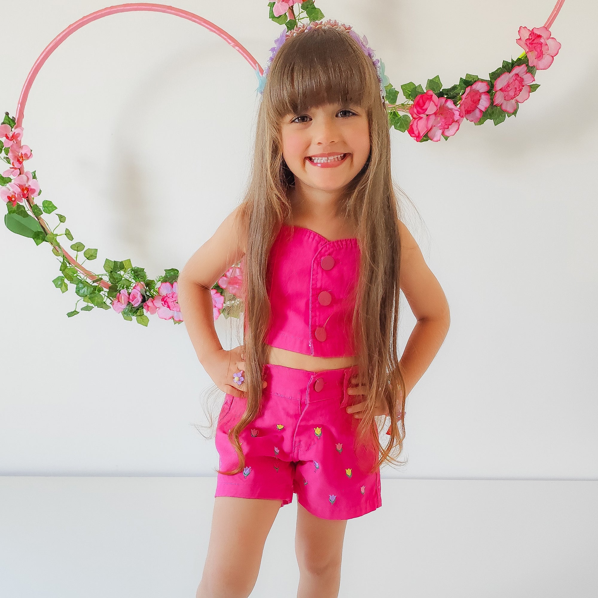 Conjunto Short & Cropped Sarja Garotas Menina Bloguerinhas (Atacado)