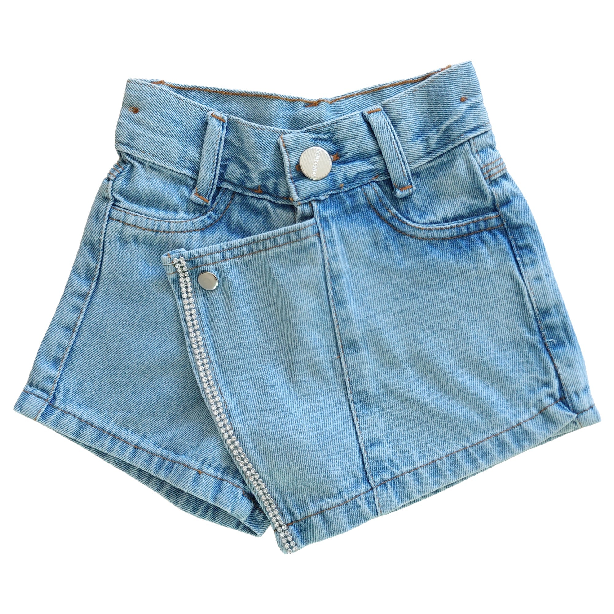 Short Saia Jeans Juvenil Meninas Garotas Bloguerinhas Divas (Atacado)
