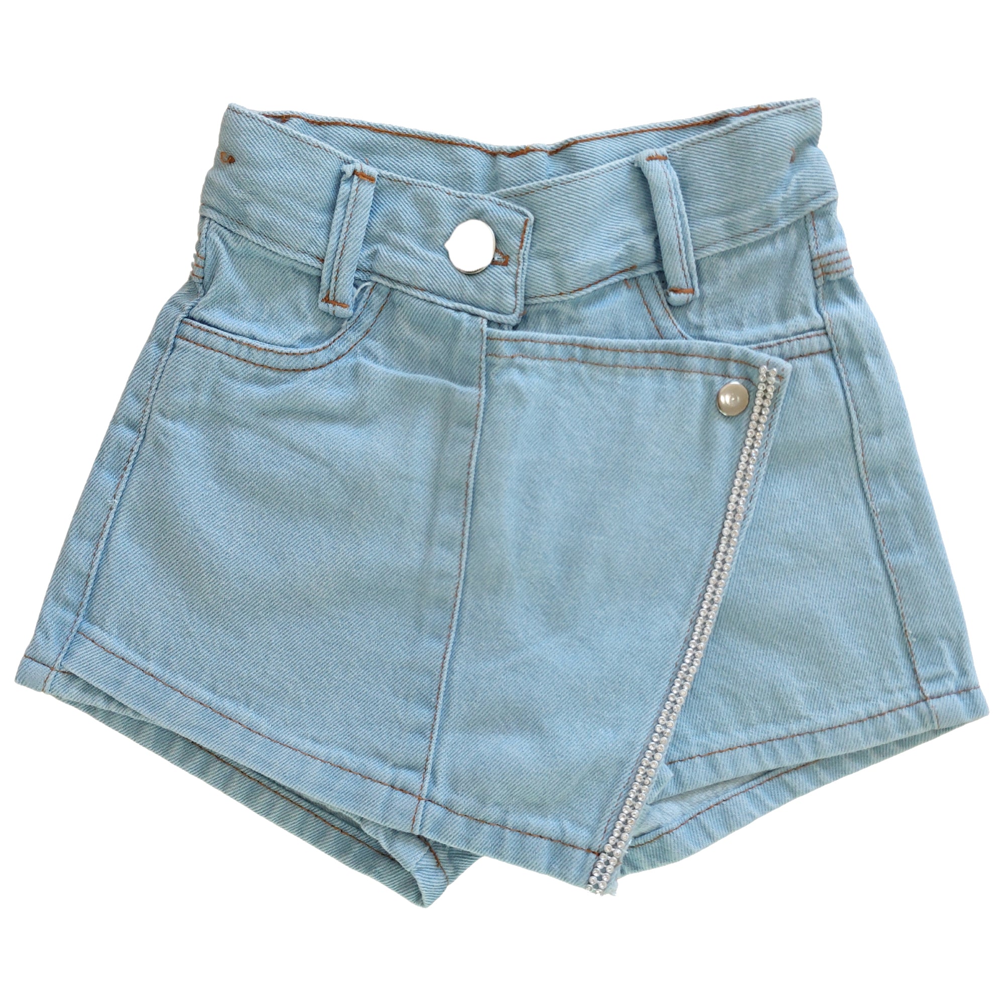 Short Saia Jeans Juvenil Meninas Garotas Bloguerinhas Divas (Atacado)