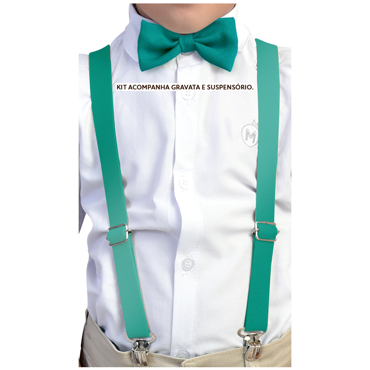 Kit Gravata Borboleta e Suspensório - INFANTIL Várias Cores (Atacado)