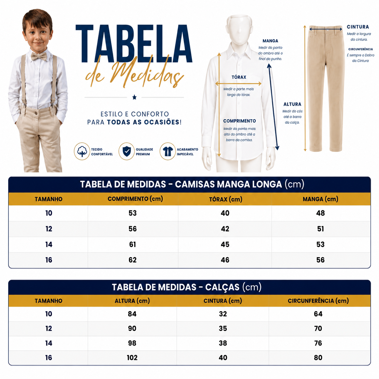 Conjunto Juvenil - Batizado Menino Várias Cores Tam. 10 a 16