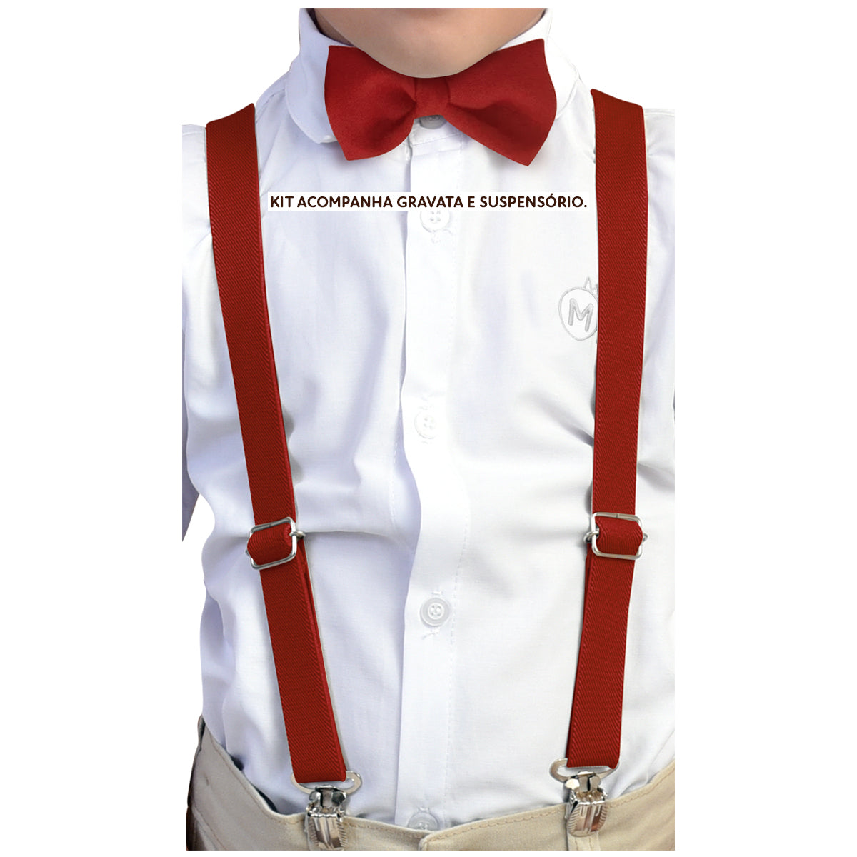 Kit Gravata Borboleta e Suspensório - INFANTIL Várias Cores - Envio Rápido (Atacado)