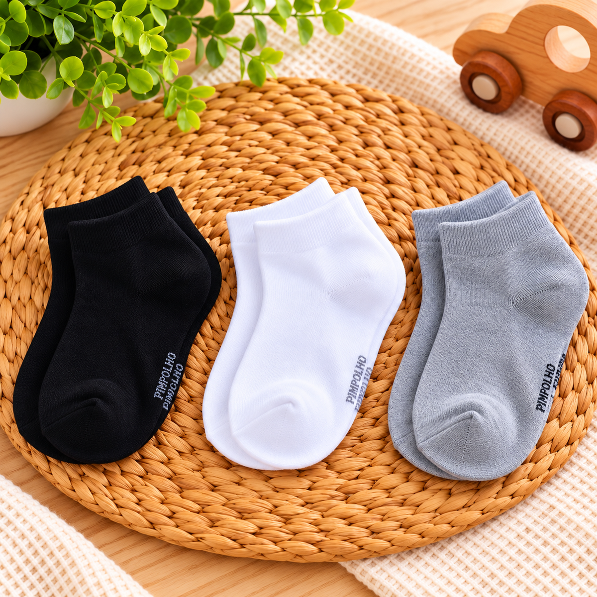 Kit 3 Meias Lisa Infantil