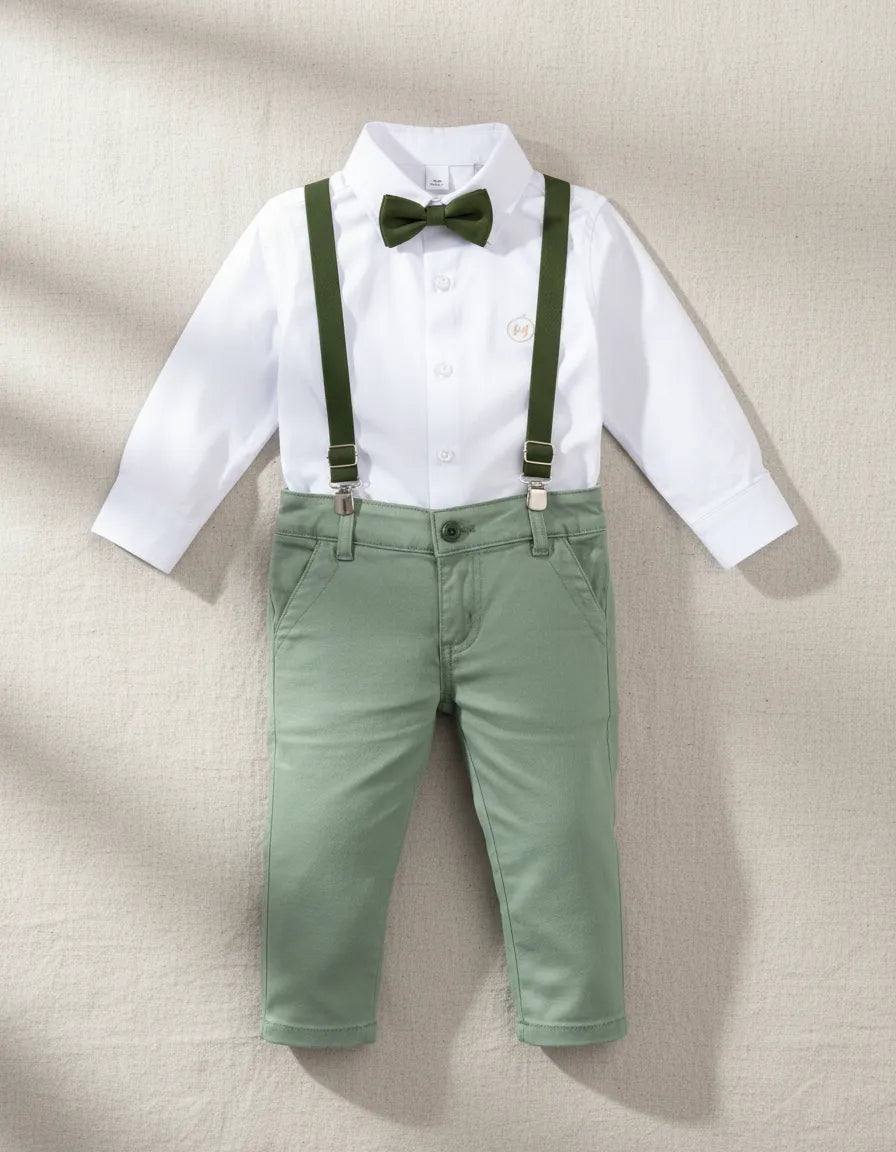 Conjunto Para Casamento Pajem Verde Musgo e Verde Oliva 1 ao 16 anos