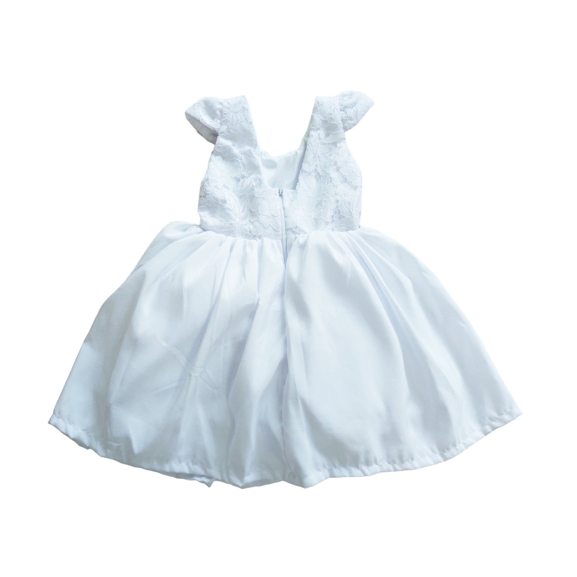 Vestido Meninas Daminha Branco Infantil Debutante com Laços Premium (Atacado)