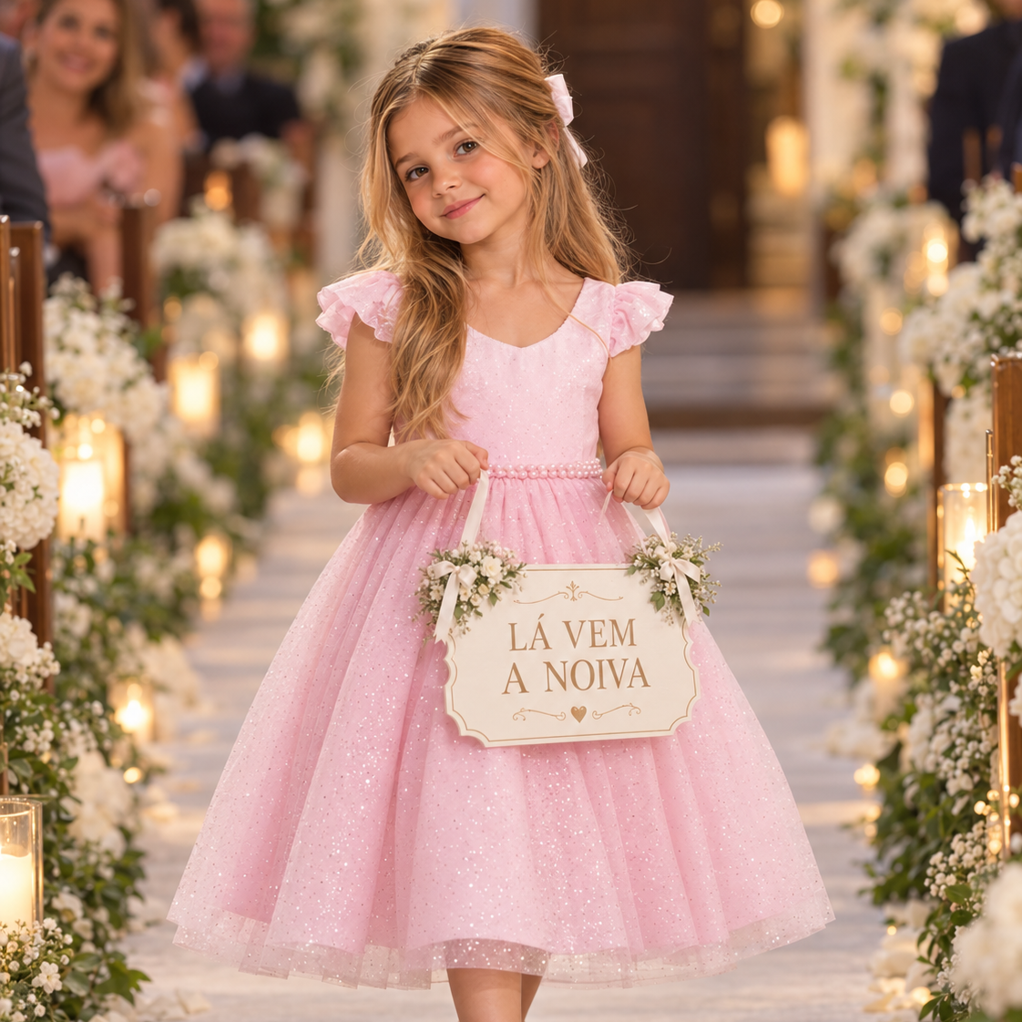 Vestido Daminha Infantil Debutante com Laços Premium – foto 4