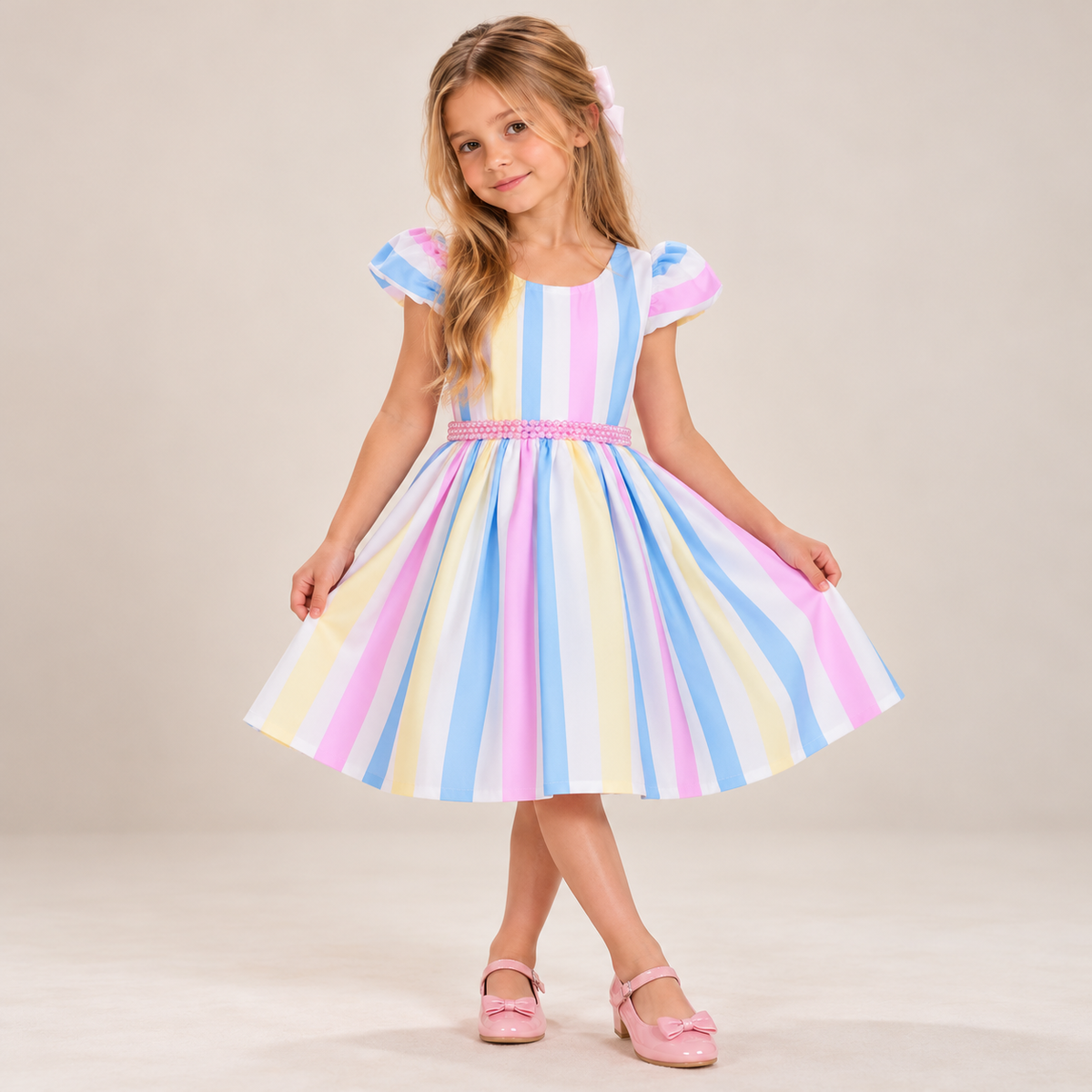 Vestido de Princesa Infantil Feminino Festa, Aniversário P M G GG