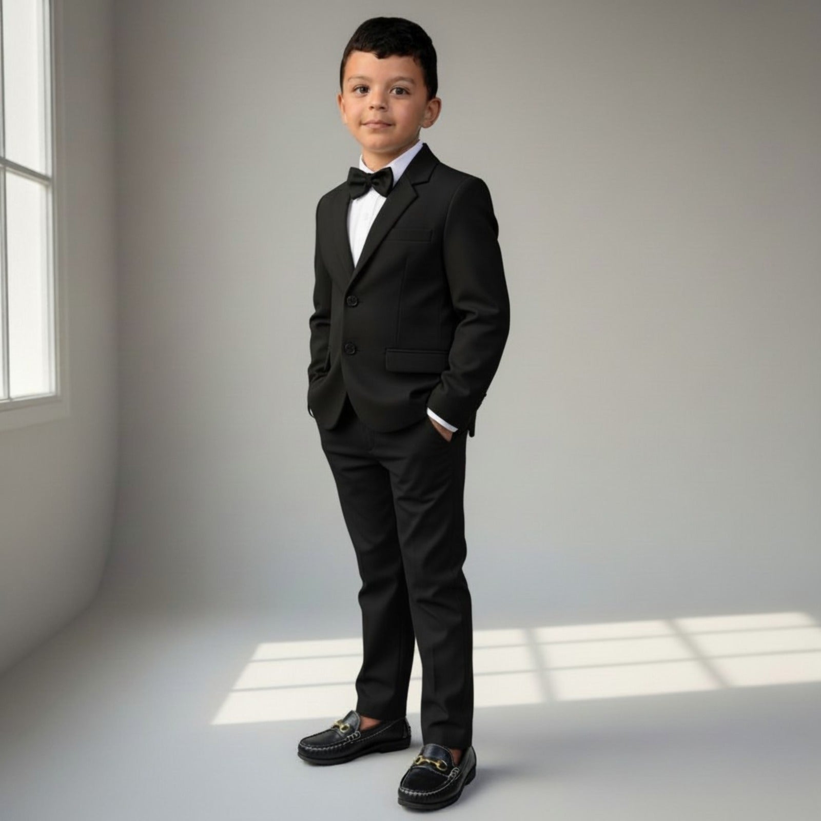 Terno Infantil Oxford Preto ou Azul Marinho