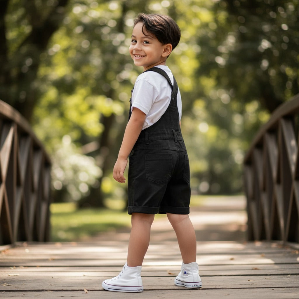 Jardineira Short Infantil Macacão Masculino Menino Várias Cores 2 ao 8 anos