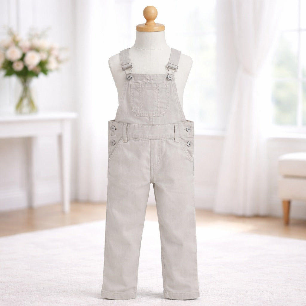 Jardineira Infantil em Sarja – Estilo Retrô Unissex - Envio Express - 2 ao 8 anos