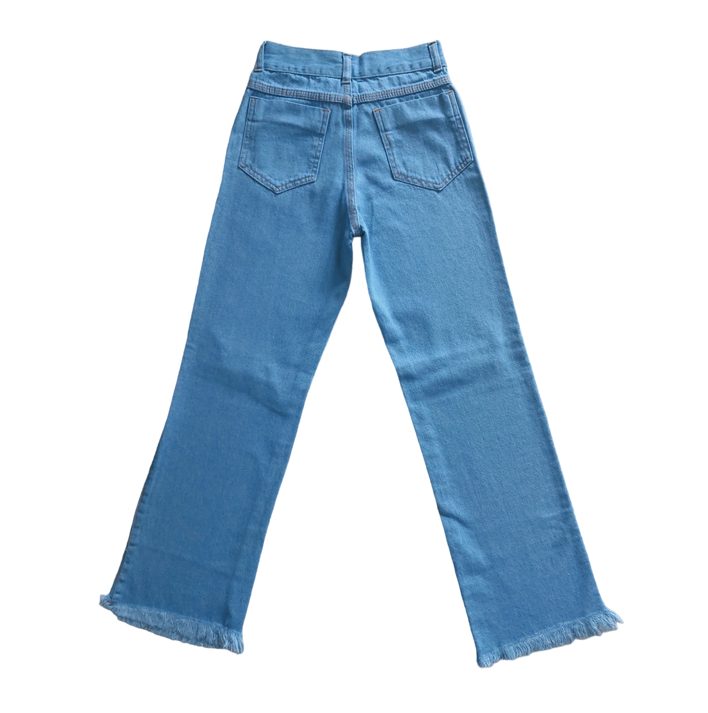 Calça jeans Infantil juvenil Menina wide leg Destroyed Borboleta Estampada-  Modelo Pantalona (Atacado)