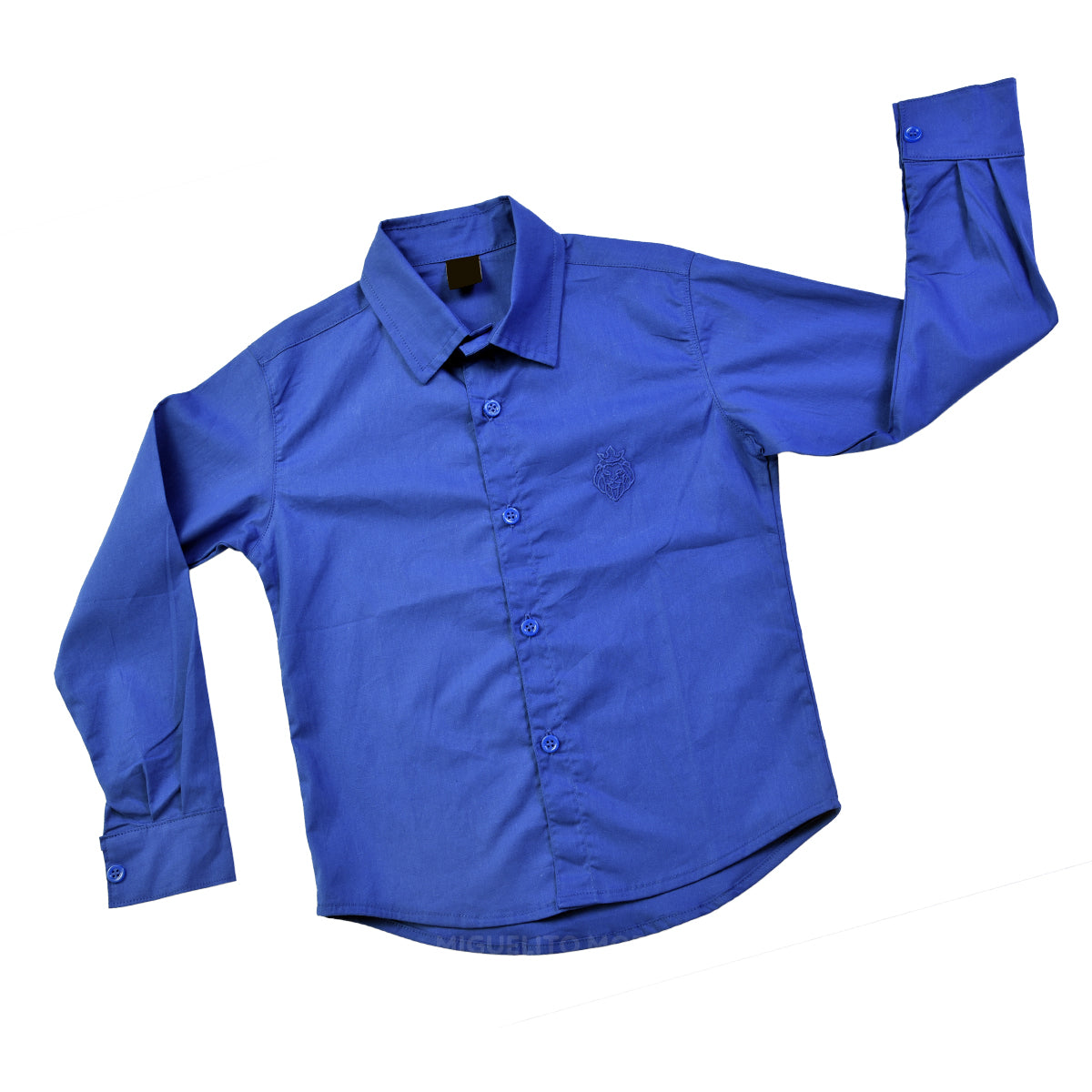 Conjunto Camisa Azul Royal Calça Infantil P ao 8 anos (Atacado)