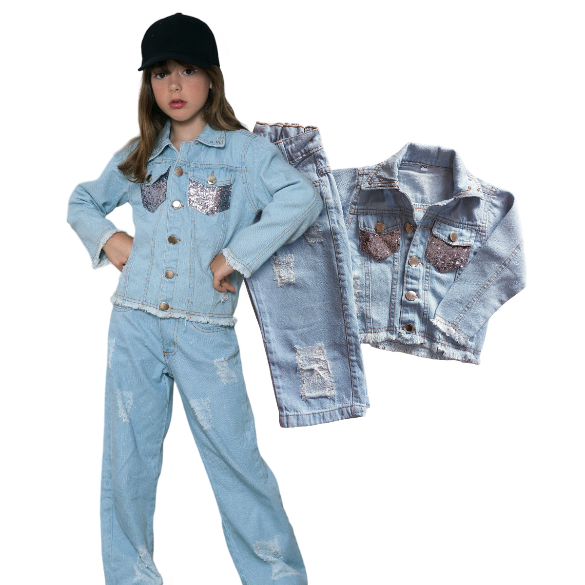 Conjunto Infantil Jaqueta Calça Menina Inverno (Atacado)
