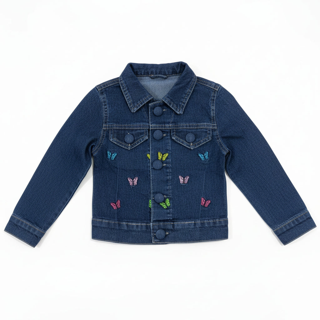 Jaqueta Jeans Com Detalhes Infantil Menina 2 ao 8 anos